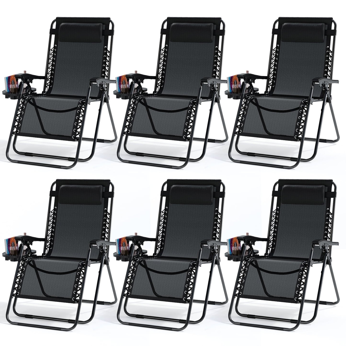 Zero Gravity Chair Outdoor Lounge Chairs with Cup Holder