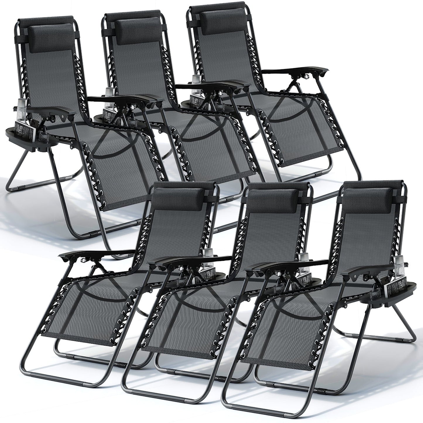 Zero Gravity Chair Outdoor Lounge Chairs with Cup Holder