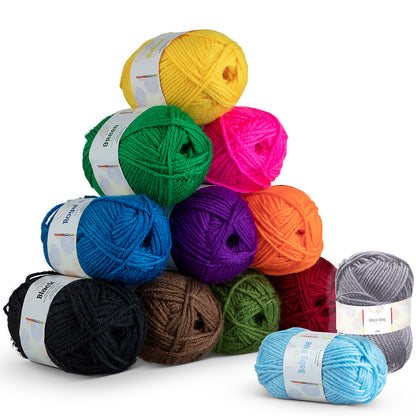 12 Pieces of 50g Acrylic Yarn Skeins - 1200 Yards