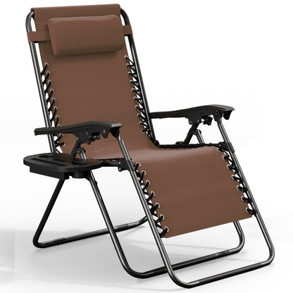 Zero Gravity Chair Outdoor Lounge Chairs with Cup Holder