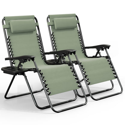 Zero Gravity Chair Outdoor Lounge Chairs with Cup Holder