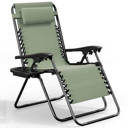 Zero Gravity Chair Outdoor Lounge Chairs with Cup Holder