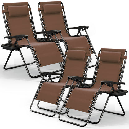 Zero Gravity Chair Outdoor Lounge Chairs with Cup Holder