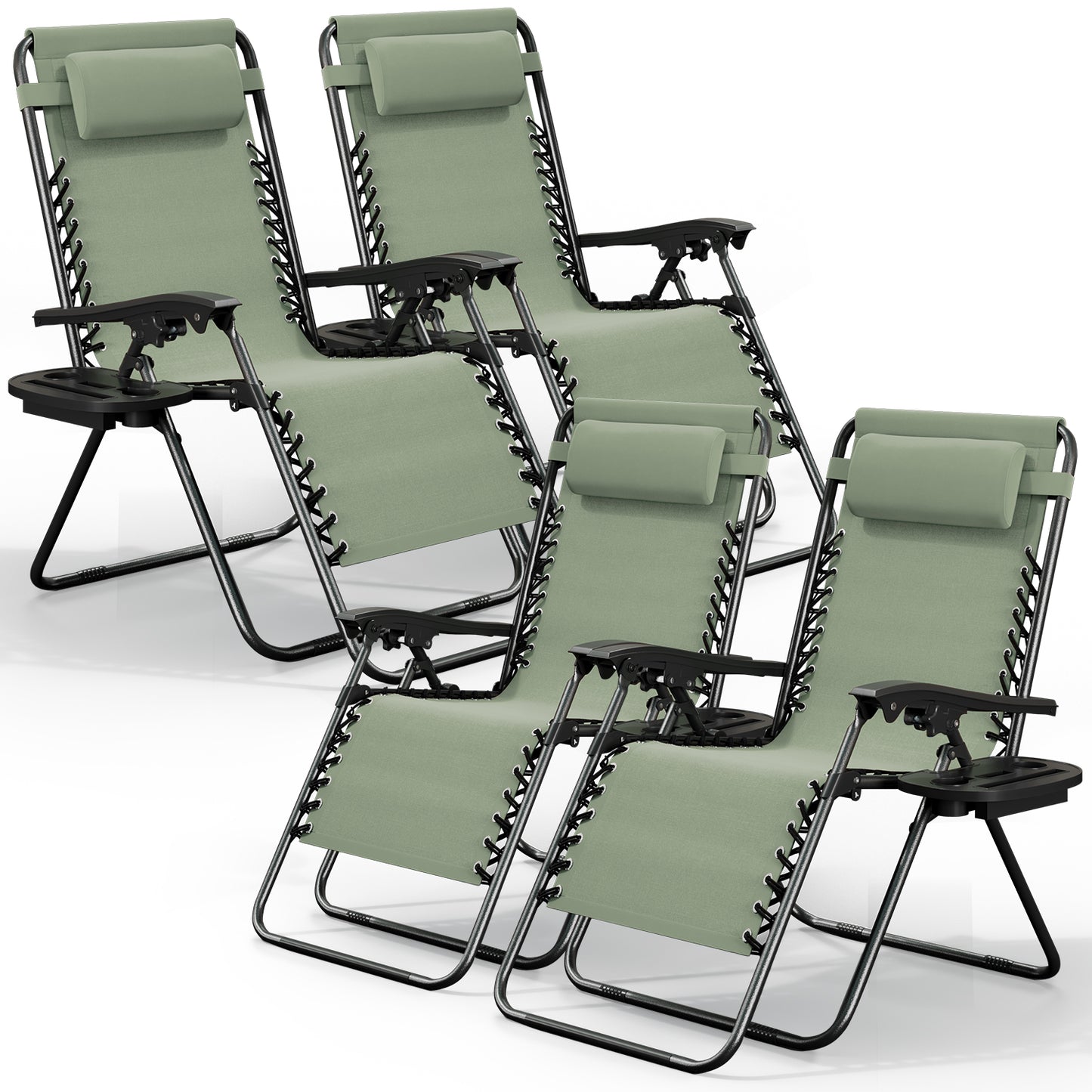 Zero Gravity Chair Outdoor Lounge Chairs with Cup Holder