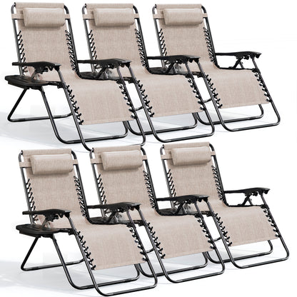 Zero Gravity Chair Outdoor Lounge Chairs with Cup Holder