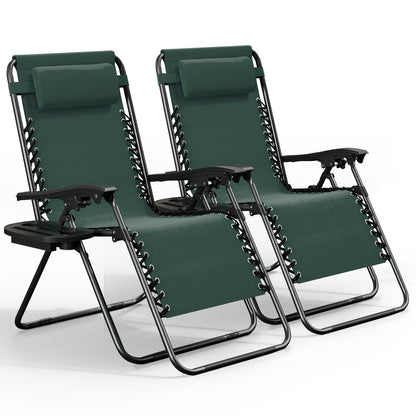 Zero Gravity Chair Outdoor Lounge Chairs with Cup Holder