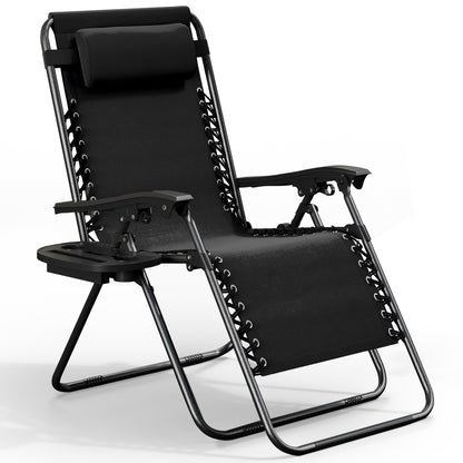 Zero Gravity Chair Outdoor Lounge Chairs with Cup Holder